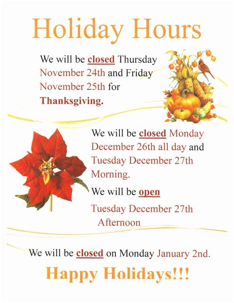 Holiday Closed Signs for Restaurants