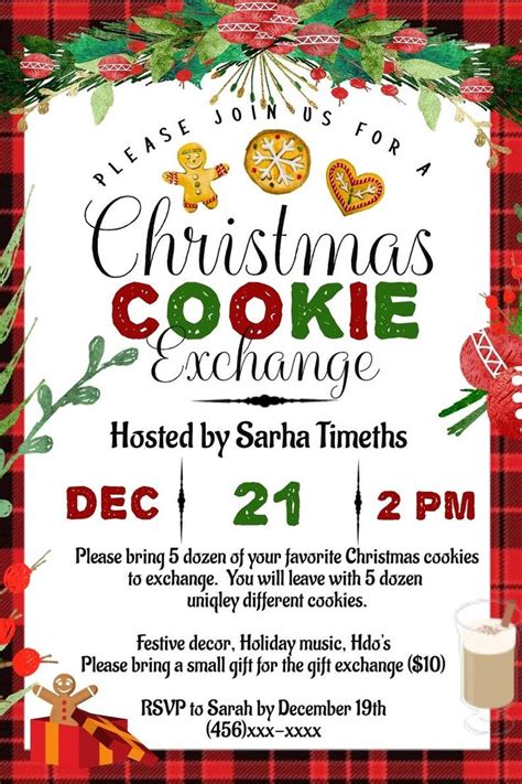 Holiday Cookie Exchange Invitation Template