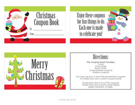 Holiday coupon template example