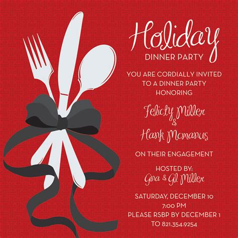 Holiday dinner invitation ideas