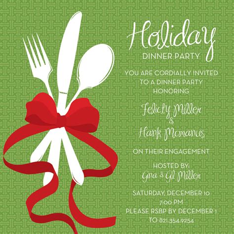 Holiday dinner invitation templates and ideas