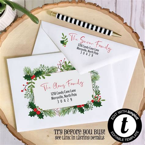 Holiday Envelope Template