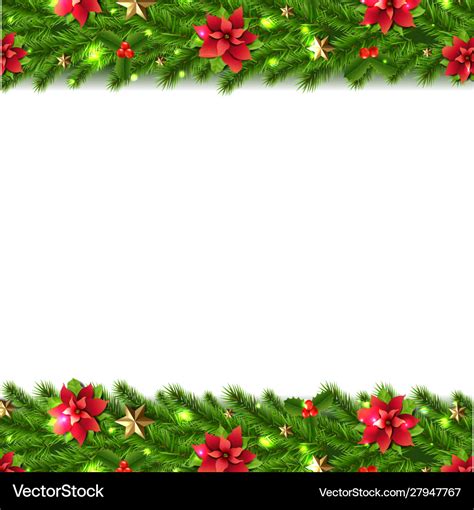 Holiday Garland Border Template