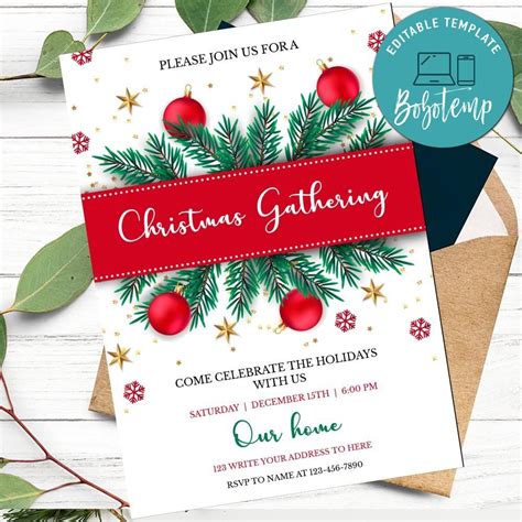 Holiday Gathering Invitation Template