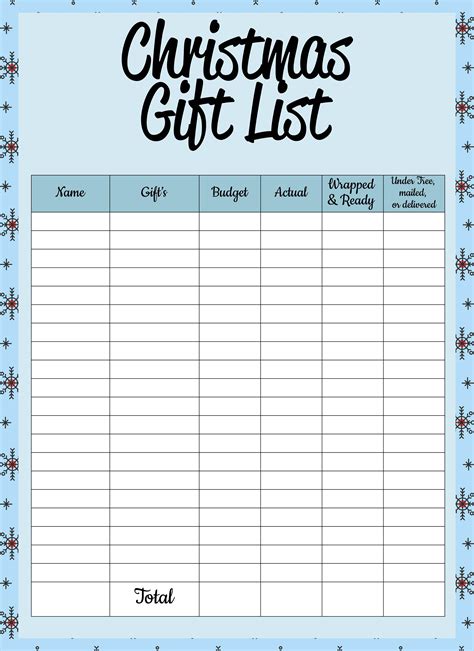 Holiday Gift Ideas Template