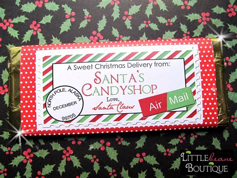 Image of holiday custom Hershey bar wrappers