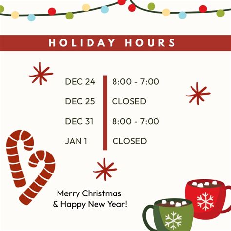 Holiday hours template 10