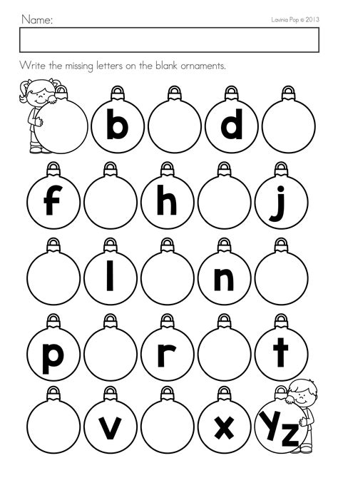 A lettering worksheet with holiday-themed lettering exercises