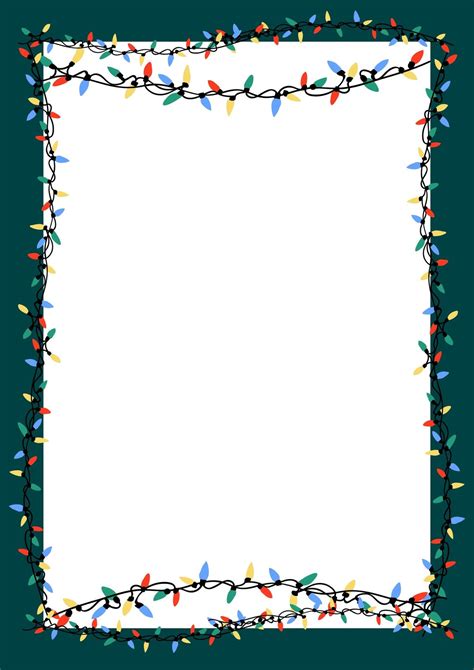 Holiday Lights Border Template