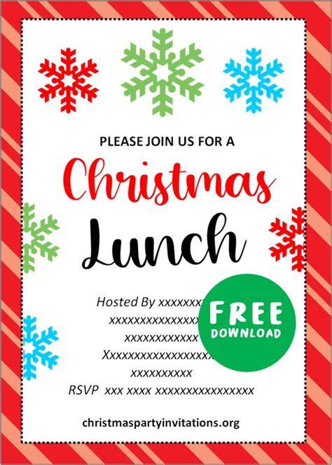 Holiday Lunch Invitation Template 1