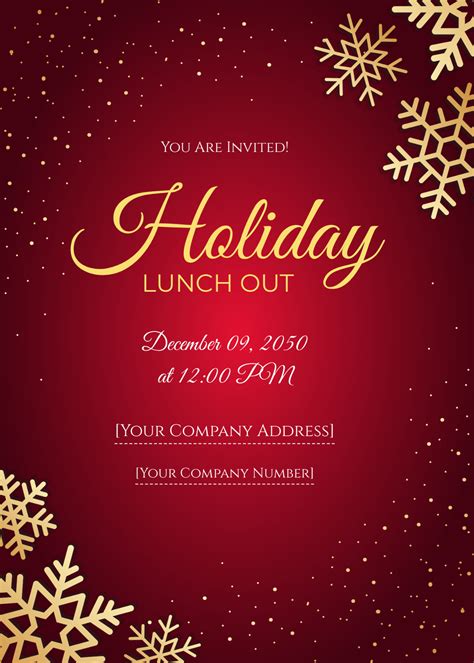 Holiday Lunch Invitation Template 10