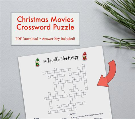 Holiday Movies Crossword Puzzle Image