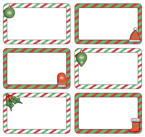 Holiday Name Tag Template 6