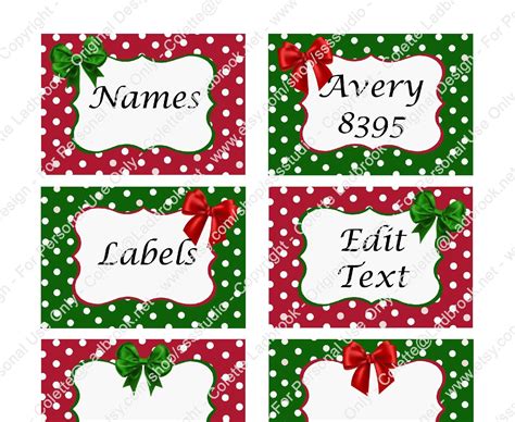 Holiday Name Tag Template 8