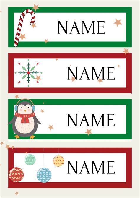 Holiday Name Tags