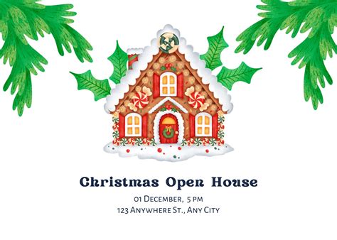 Holiday Open House Invitation Template 4