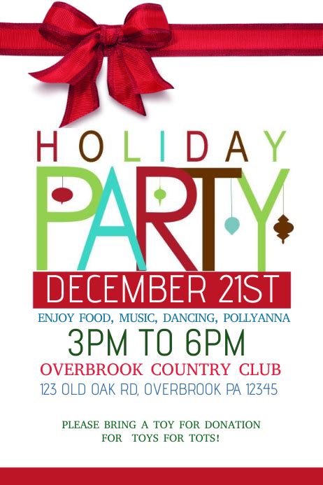 Holiday Party Flyer Template