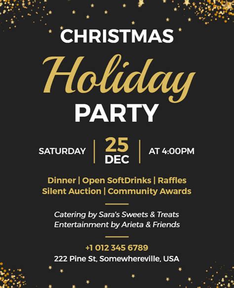 Holiday Party Flyer Wording Ideas