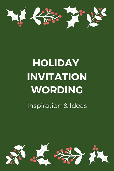 Holiday Party Invitation Word