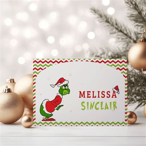 Holiday Party Place Cards Template