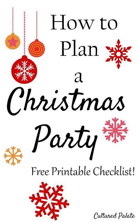 Holiday Party Planning Template