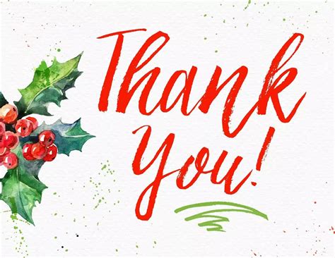 Holiday party thank-you card template