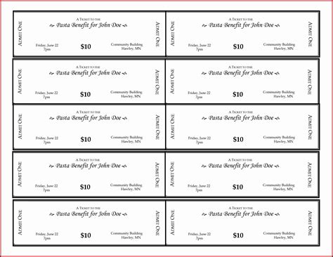 Holiday Plate Sale Ticket Template