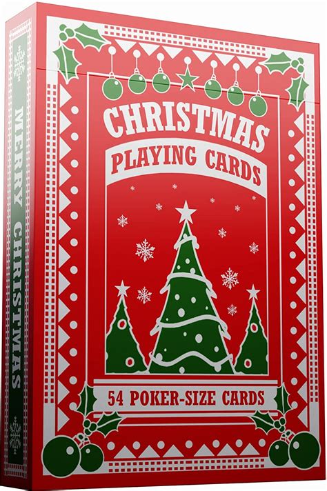 Holiday playing card box template design