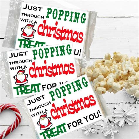 Holiday popcorn template printable