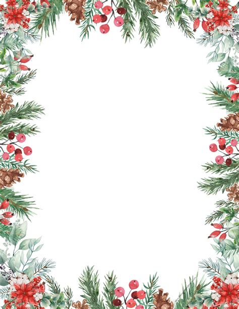 Holiday Printable Borders for Crafts