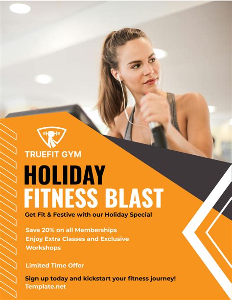 Holiday Promotion Flyer Template with a Gift