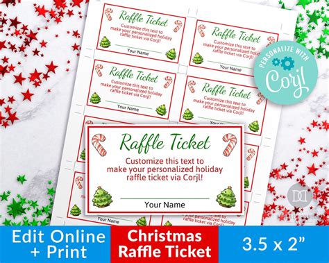 Holiday Raffle Ticket Template