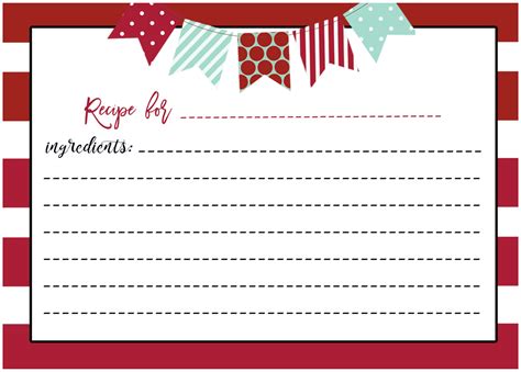 Holiday Recipe Template