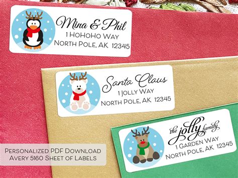 Holiday Return Address Labels