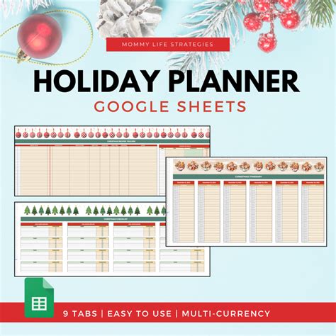 Holiday-themed spreadsheet