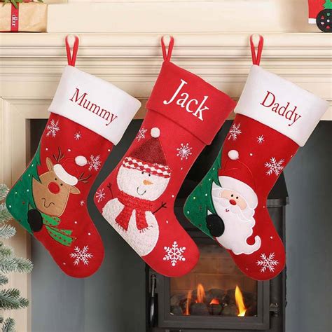 Holiday-Themed Stockings with Large Printable Templates