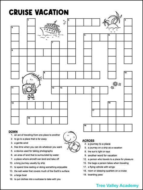 Holiday Travel Crossword Puzzle Image