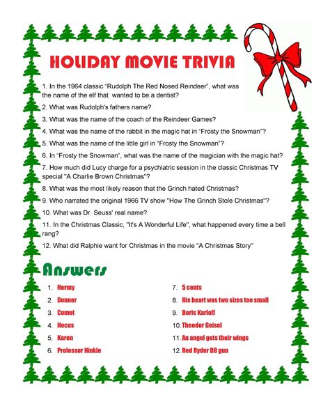 Holiday Trivia Questions and Answers