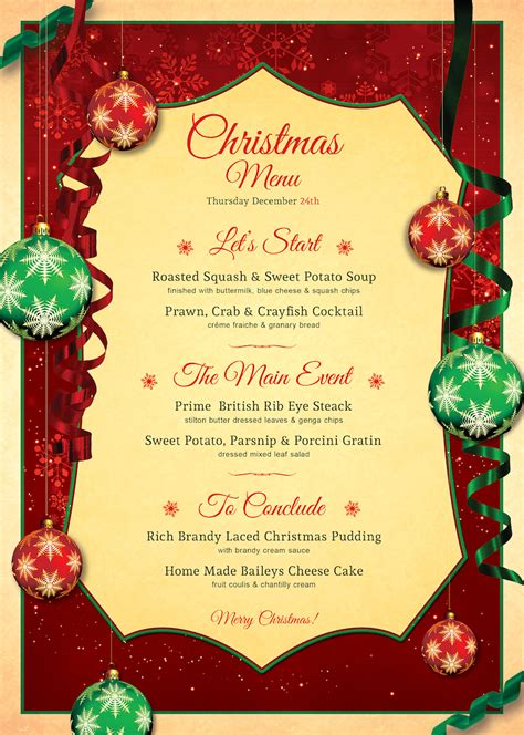 Holiday menu ideas