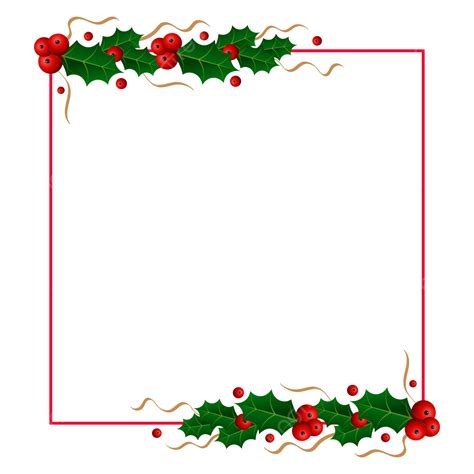 Holly Christmas Border