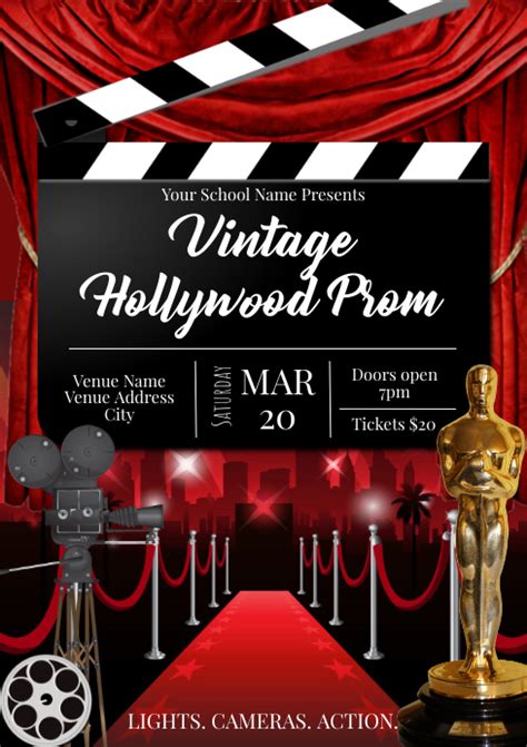 Hollywood Glam Poster Template