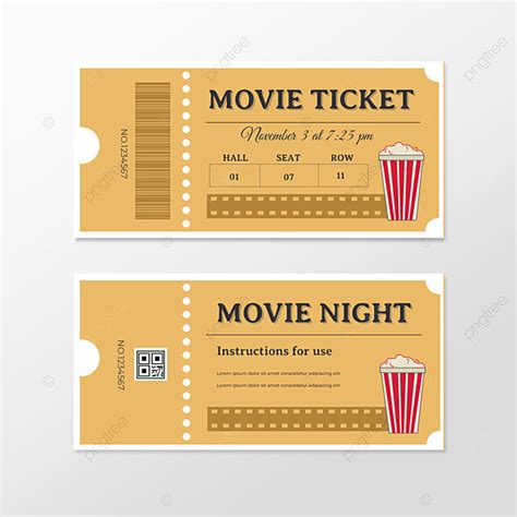 Hollywood-Style Movie Ticket Template