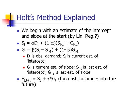 Holt's Method