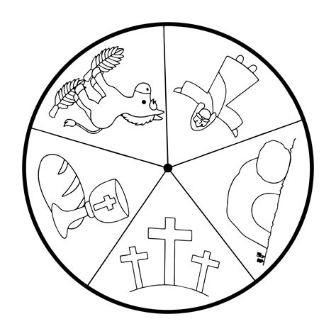 Holy Week Story Wheel Printable for Elementary Students