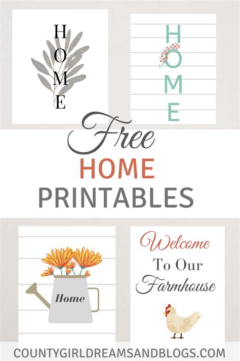 Home decor printables