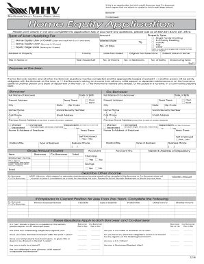 Home Equity Application