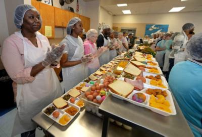 Homeless shelter providing food assistance