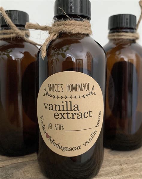 Homemade Vanilla Extract Labels Ideas