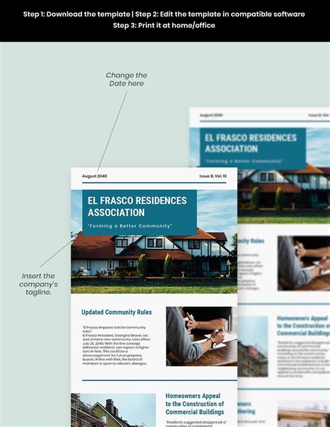 Homeowners Association Newsletter Template