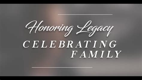 Honoring the legacy and achievements of the deceased